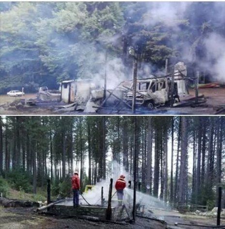 Un incendio destruyó la base operativa en Puerto Patriada